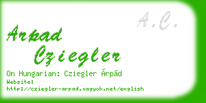arpad cziegler business card